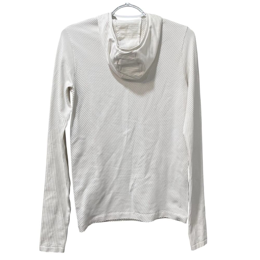 ATHLETA | Flurry Scuba Hoodie Long Sleeve Top White Sz Small - Picture 3 of 7